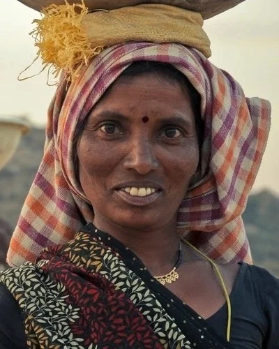 Portrait of a woman in a headscarf: original